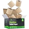 Premium Bamboo Toilet Paper, PFAS Free, Chemical Free Toilet Paper, Unbleached, (24) 3PLY & 300 Sheets, FSC Certified, Organic Brown, Plant-Based, Tree-Free, Plastic Free, BPA Free (24)