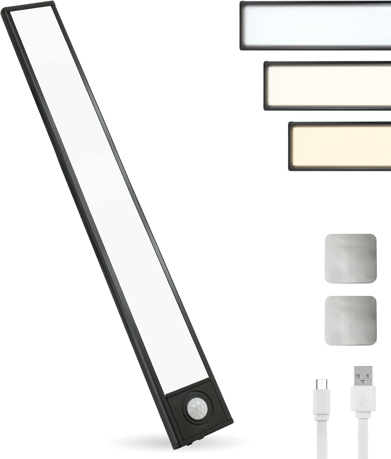 Motion Sensor Under Lights, 3 Color&3 Modes Closet Light Strip