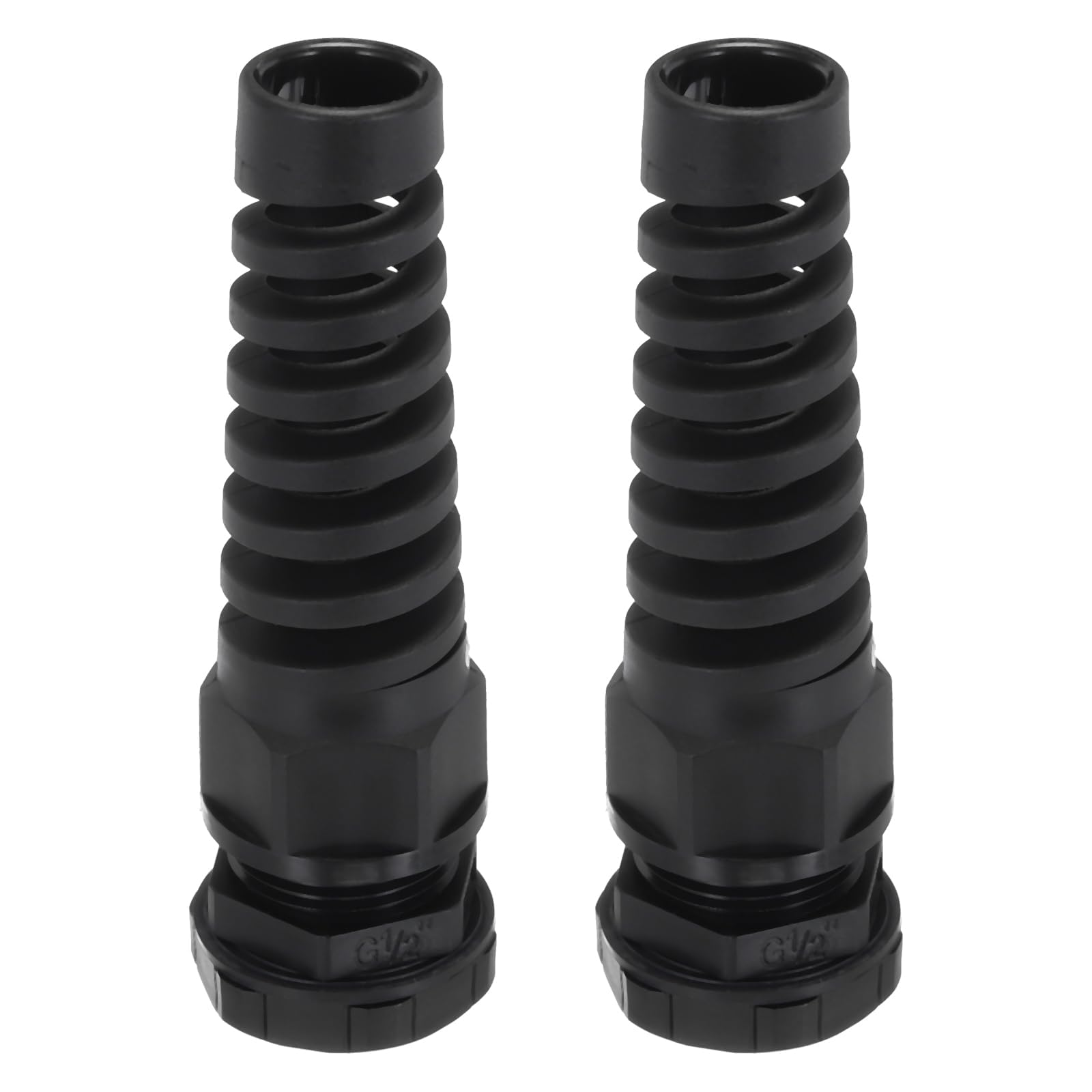 2 pz G1/2" pressacavo impermeabile IP68 6-12 mm regolabile cavo connettore a spirale in nylon guarnizione per cavo filo, nero