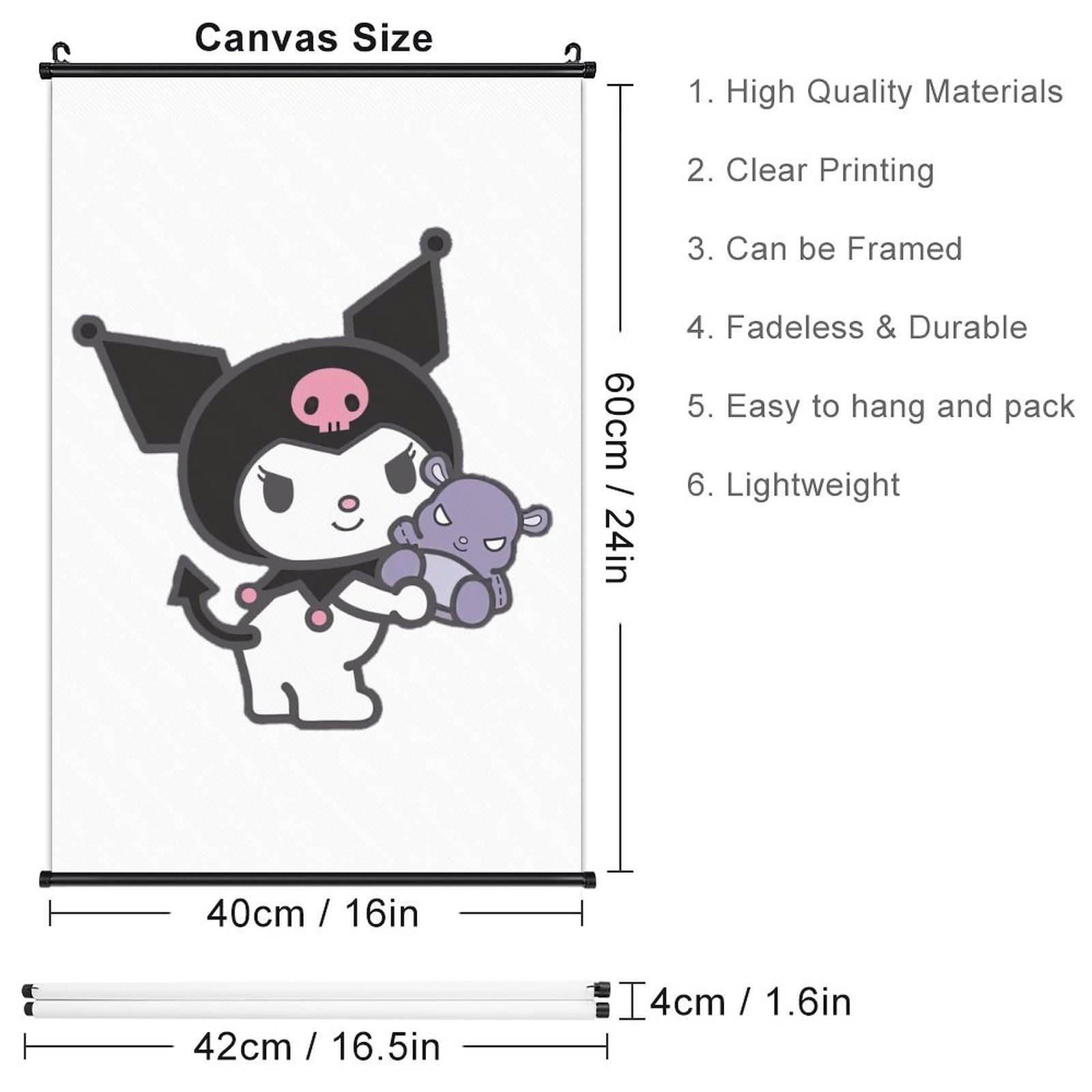 Amazon.co.jp: クロミ ちゃん マイメロディ壁掛け画 壁掛けポスター 壁