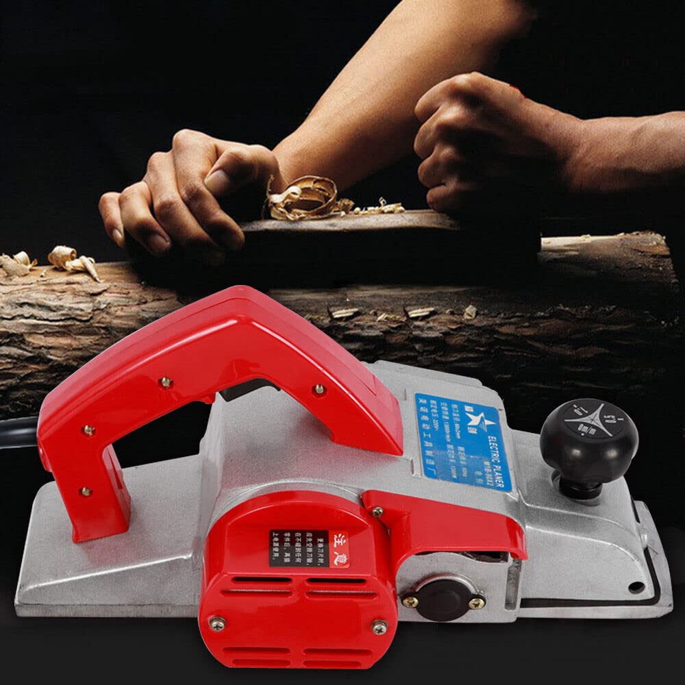 Strug elektryczny, 1300 W, strug belkowy Heavy Duty, elektryczny planer, strug ręczny, do szlifowania i cięcia drewna (głębokość strugania 2 mm, szerokość strugania 90 mm)