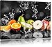 Produktbild Pixxprint Früchte im Wasser als Leinwandbild | Größe: 100x70 cm | Wandbild | Kunstdruck | fertig bespannt