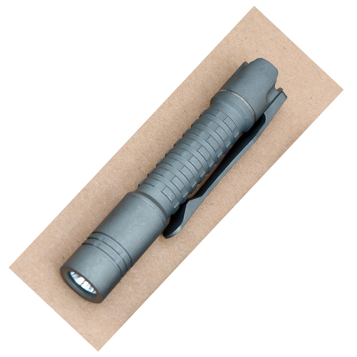 ReyLight MK3 Pineapple mini Ti Flashlight - 4 Brightness Modes+Flash,4000K LED, with Clip,Slim Portable Pocket Compact Torch,USB-C Rechargeable