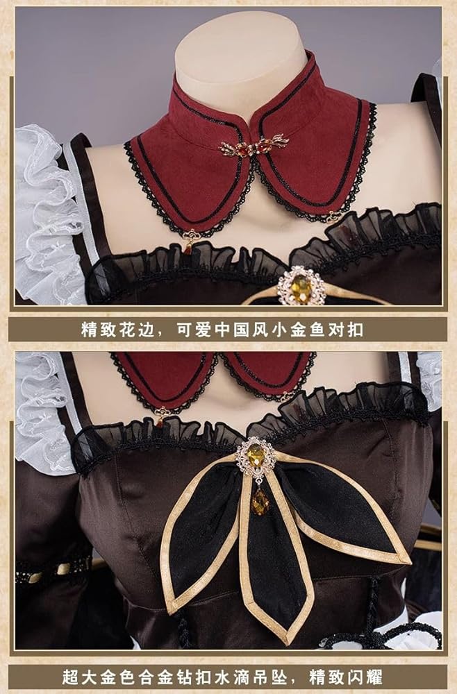 原神 胡桃 二次創作 メイド衣装 コスプレ【専用出品】 Amazon.co.jp: [QLPLYZON] 原神 げんしん 胡桃(フータオ) メイド