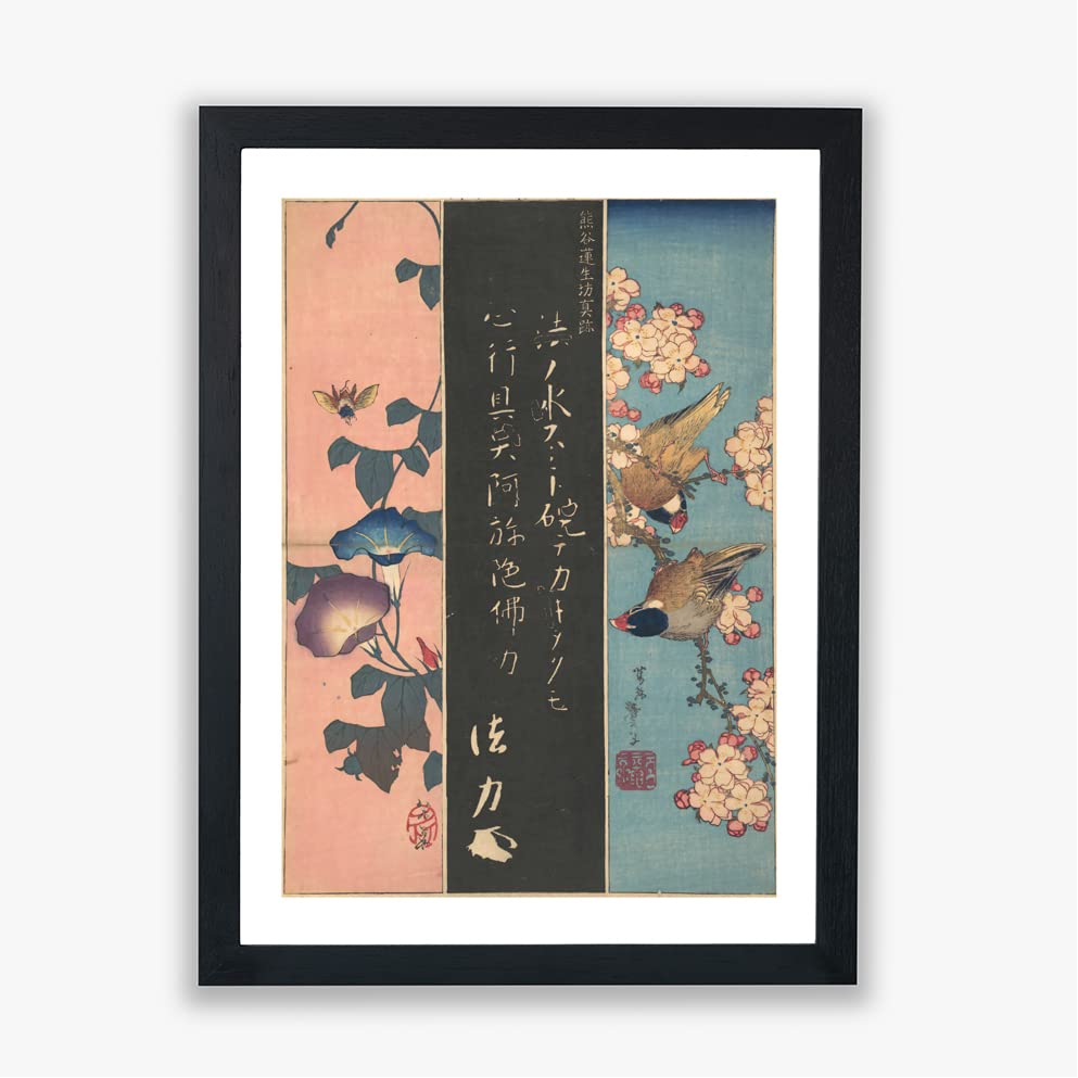 Lámina grande de Hokusai Birds & Flowers con impresión giclée de alta fidelidad