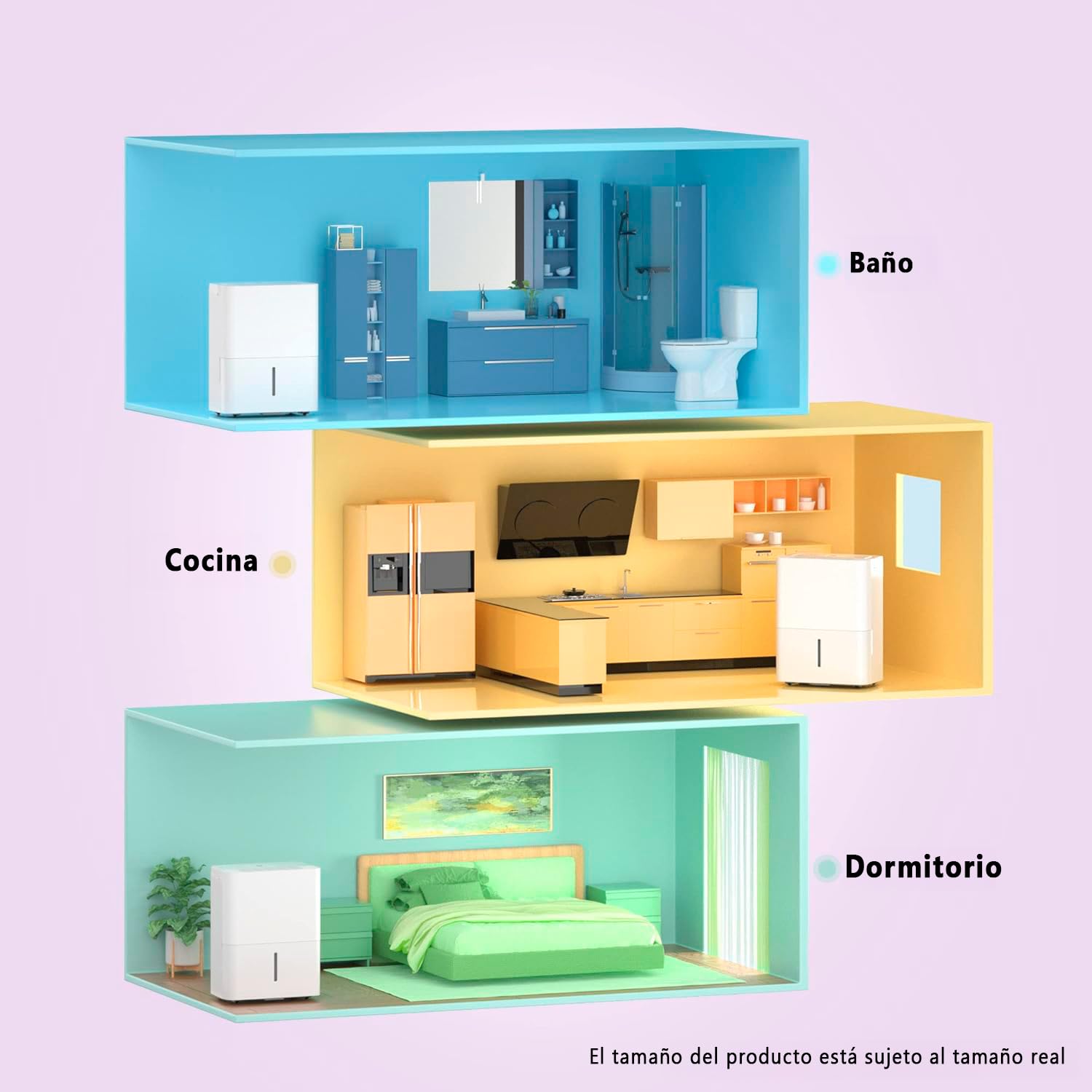 COMFEE’ Deshumidificador 10L para Humedad interior hasta 20 m2 / 50 m3 - Deshumificador Silencioso compacto y de bajo consumo - Deshumificadores de humedad con depósito extraible y reinicio automático