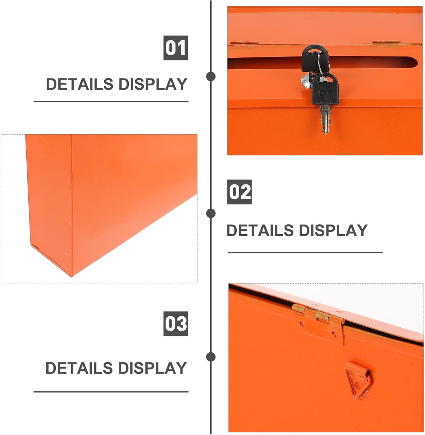 Wall-Mount Mailbox with Locking Suggestion Box European Creative Iron Mailbox for Office School Front Easy Installation Blank Graffiti Surface for Decor