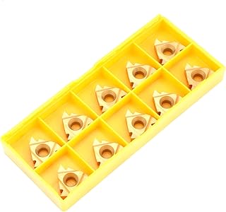 10PCS 16ER AG60 Inserts Lathe Indexable Threading Carbide External Thread Insert Blade for Threading Turning Holder (10pcs 16ER AG60)