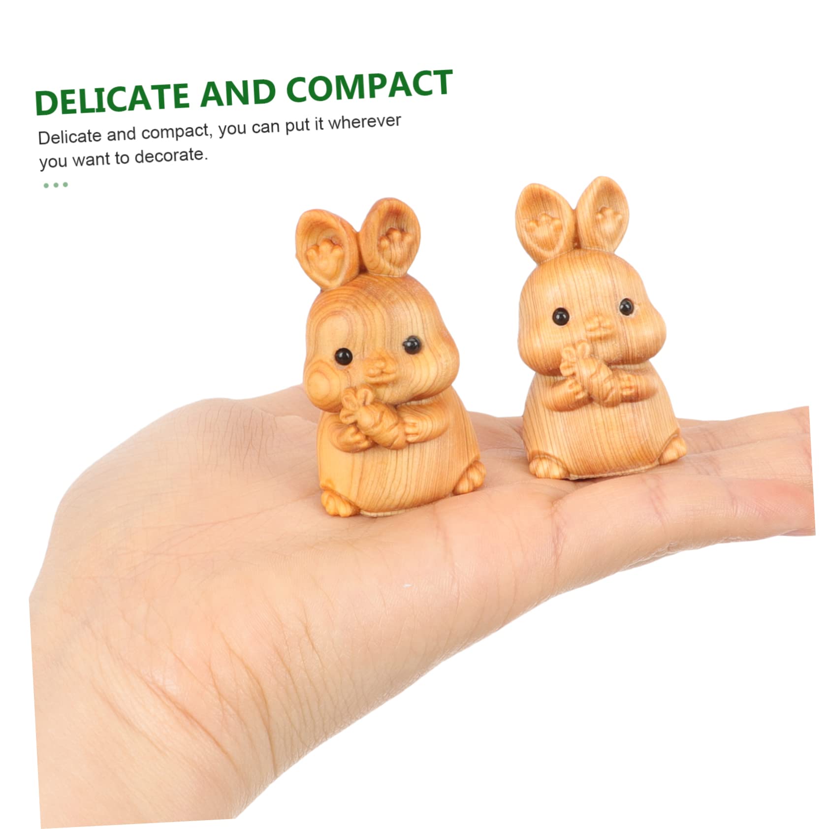 Alipis 5 Sätze Niedliche Holz Osterhasen Figuren Dekoratives Desktop Ornament Für Zuhause Für Ostern Buchregal Und Fensterdekoration 2 Stück * 5