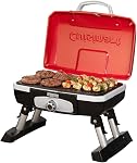 Cuisinart Petit Gourmet Portable Tabletop Gas Grill, Foldaway Legs, Red (CGG-180TC)