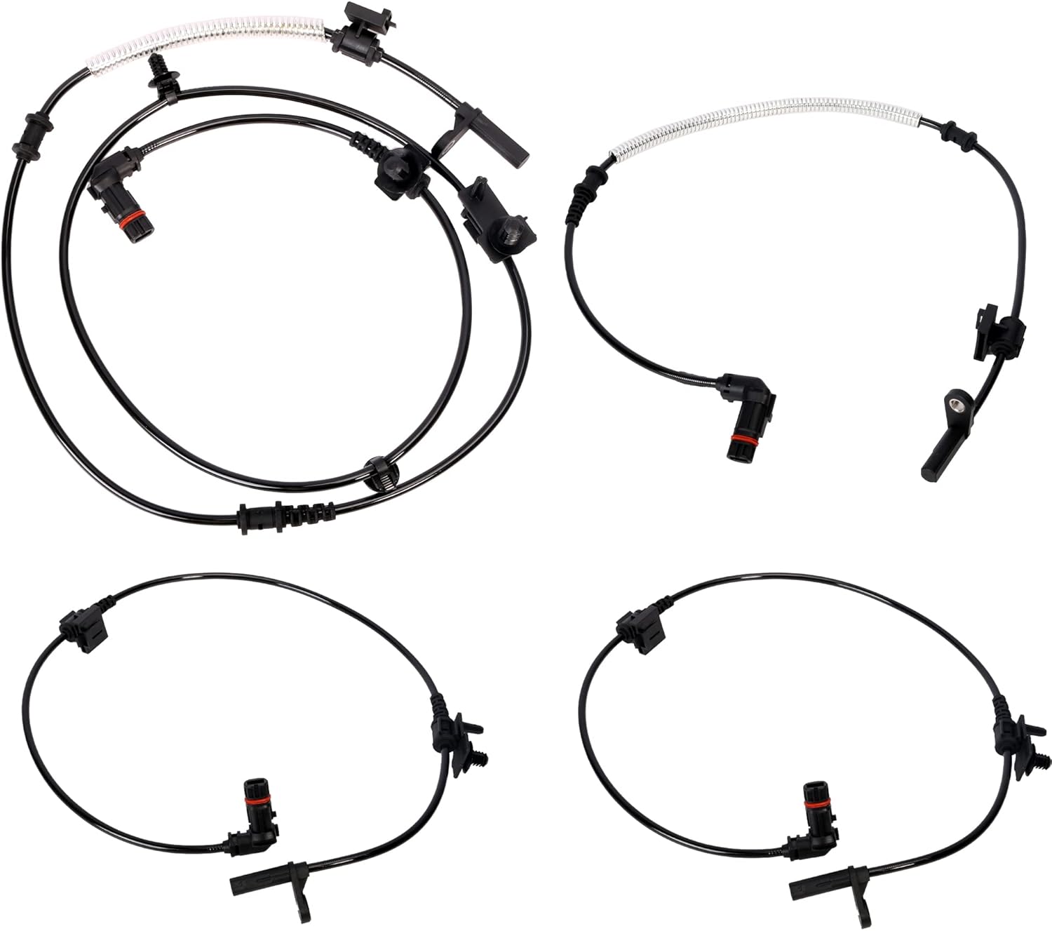 Front and Rear Left & Right ABS Wheel Speed Sensor 2 Pair, for Chrysler 300 2005-2010, for Dodge Challenger 2008-2010, for Dodge Charger 2006-2010,Replace OE# ALS1931