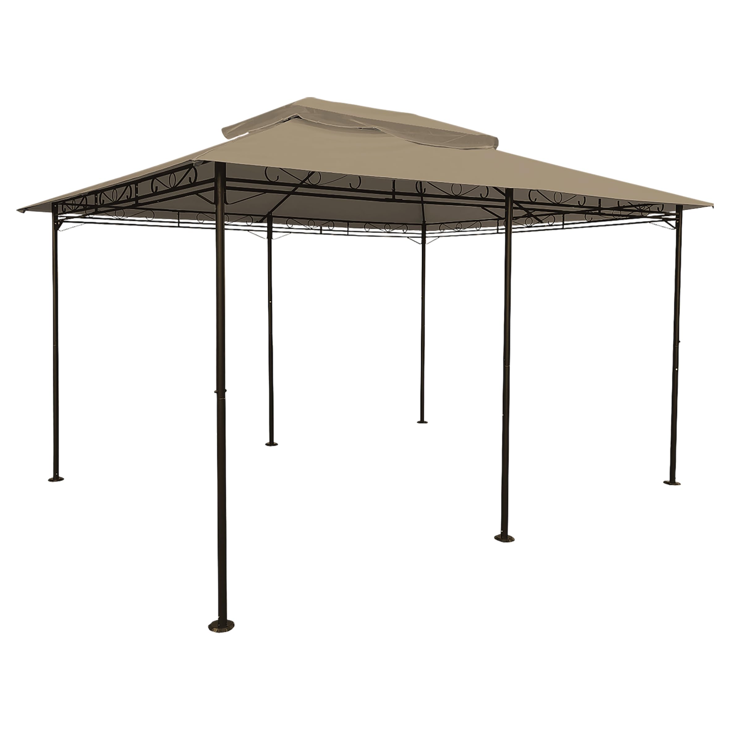 Toit de rechange pour tonnelle Cape Town 4 x 3 m – Imperméable – 3 coloris – toit de tonnelle avec revêtement en PVC 3x4m marron