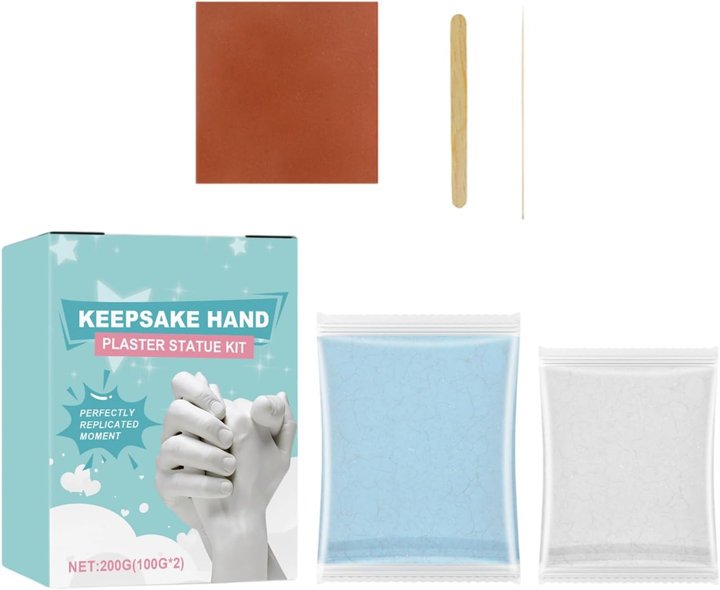 Hand Casting Kit - Plaster Powder Decor, DIY Decor Powder - Keepsake Sculpture Kit, Hand Molds Casting Kits Use For Wedding Couples Wife Parents Mom Girlfriend Family Husband, Couple Castingg Set