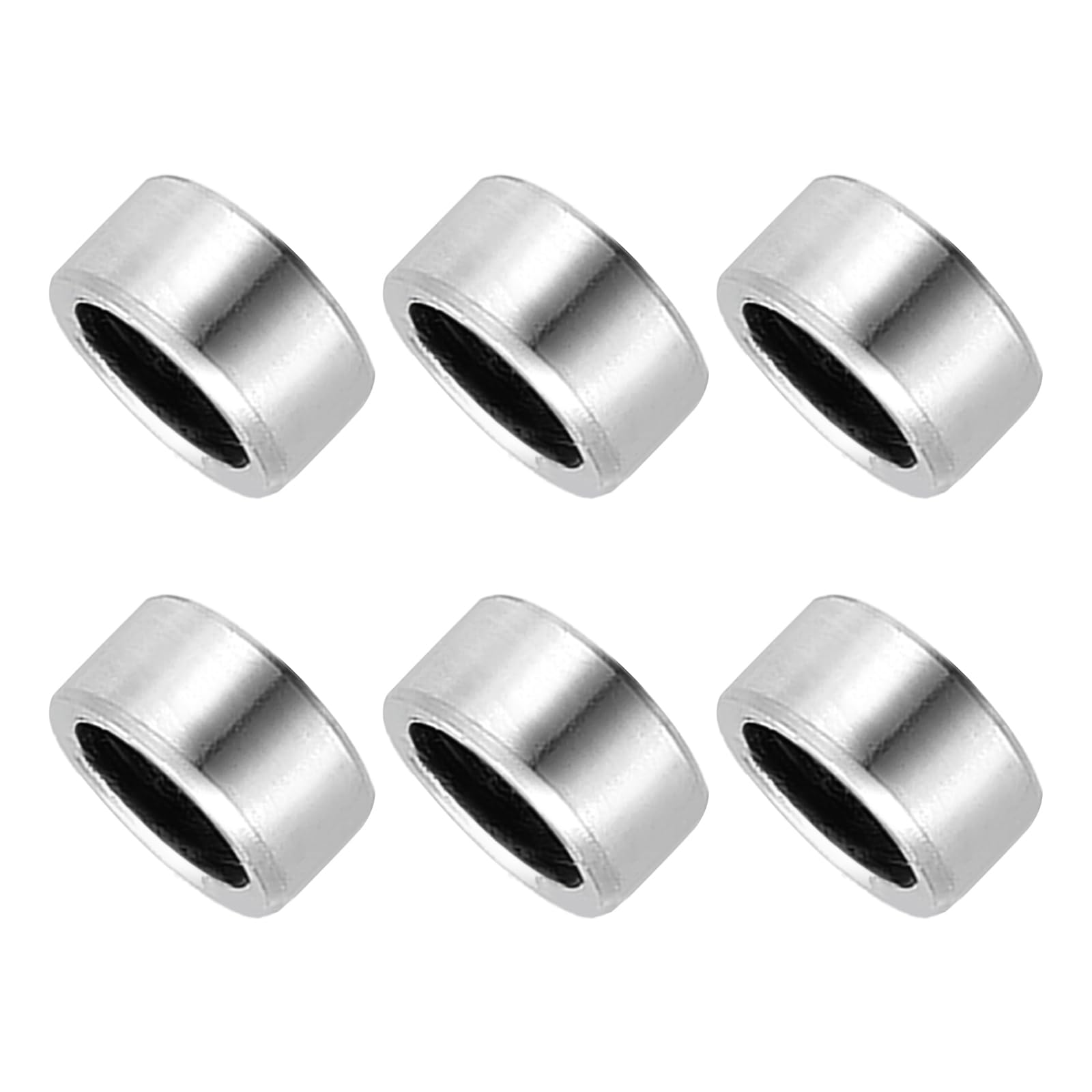 PATIKIL 6 Pcs Stainless Steel Spacers, 9mm ID x 12mm OD x 6mm Height 304 Stainless Steel Bushing Screw Standoff Unthreaded Round Spacer for 3/8"M9 Screws Bolts Nuts โ image 1