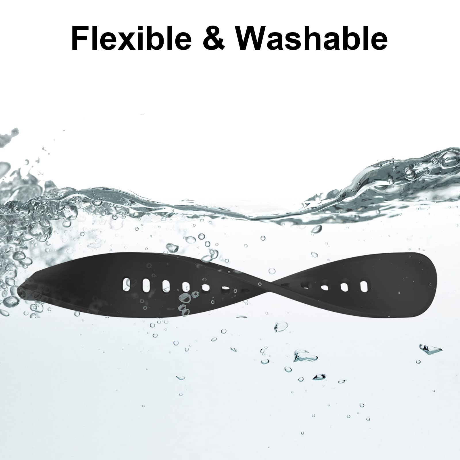 woednx Cinturino di ricambio da 20 mm per Smart Watch, sgancio rapido in morbido silicone delicato sulla pelle, cinturino per smartwatch