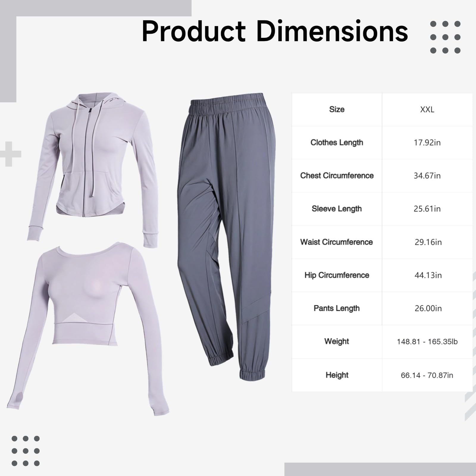 Conjunto de yoga de 3 piezas con chaqueta con capucha, tela transpirable, juego de entrenamiento de tres piezas, adecuado para uso casual y gimnasio, las tallas de mujer van de S a XXL
