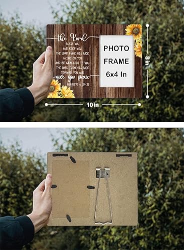 Miniatura 4 de FONDCANYON The Lord Bless You and Keep You - Marco de fotos cristianas con números 624-26, versículo bíblico, regalos cristianos, regalos con