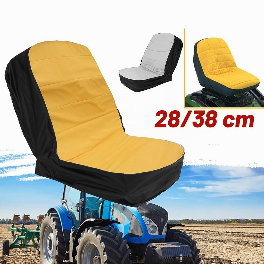 Fodera per sedile per trattore, impermeabile con imbottitura comoda, adatta per veicoli agricoli pesanti, carrelli elevatori, trattori e tosaerba (grigio)