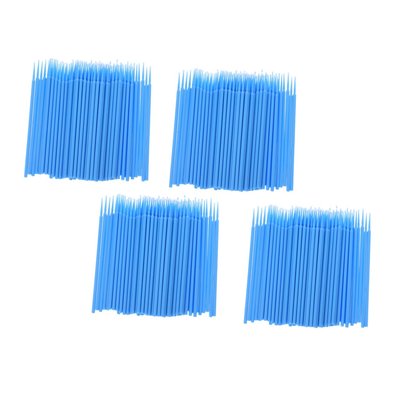 NOLITOY 4 Pack Disposable Lipstick Alicators Oral Care Sponge Swabs for Cosmetics Applicator Stick Blue Large Size