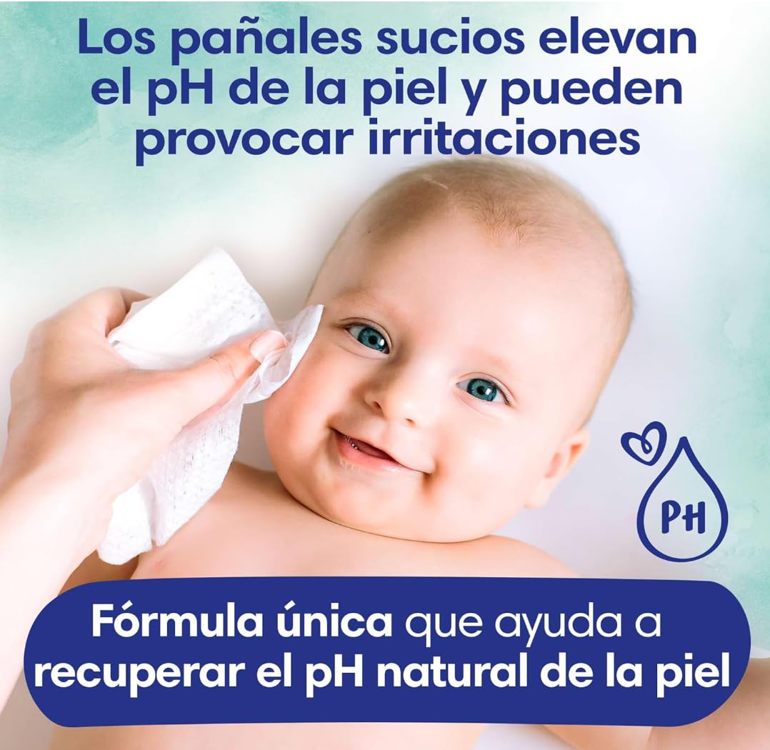 Dodot Pure Toallitas para Bebé,calma y protege con Aloe Vera para la piel sensible de tu bebé, 1104 Unidades (24 Packs x 46), 99% Agua, Sin Alcohol, Sin Plástico