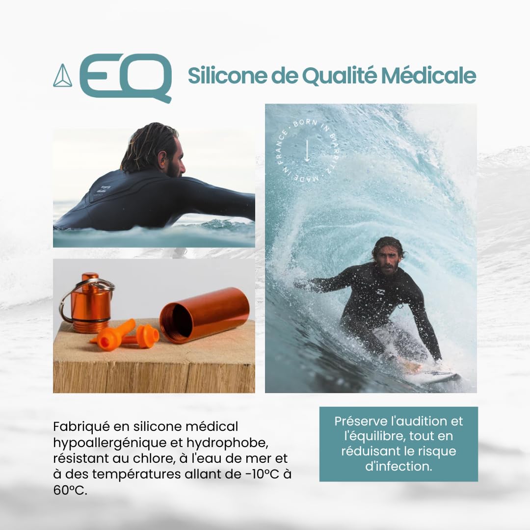 Bouchons d'Oreilles Avancés pour Piscine Adulte et Enfant - Protection Oreille Natation Confort Supérieur