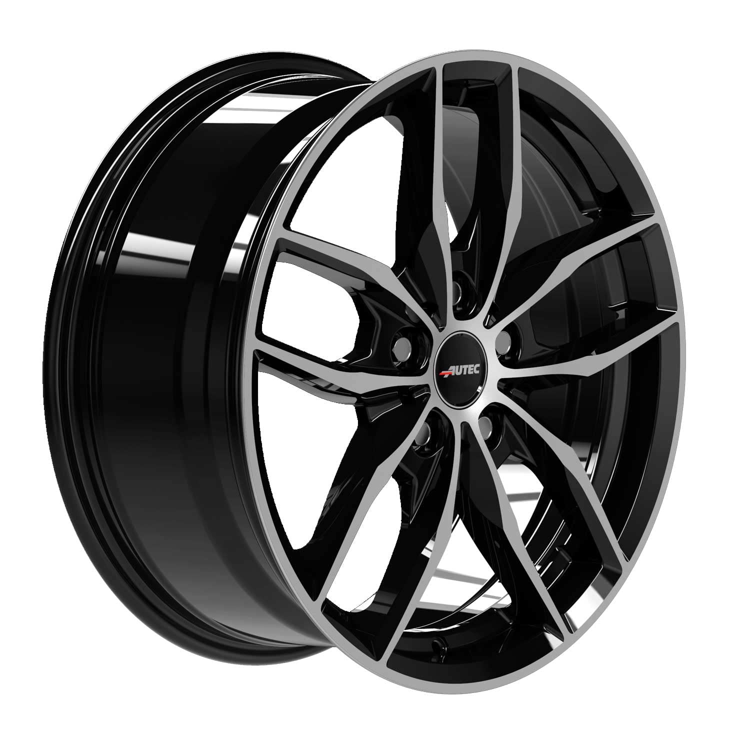 Cerchio in lega AUTEC 7.50 x 17 Schwarz Poliert ET: 30.00 PCD: 5 x112.00 Foro centrale:66.60