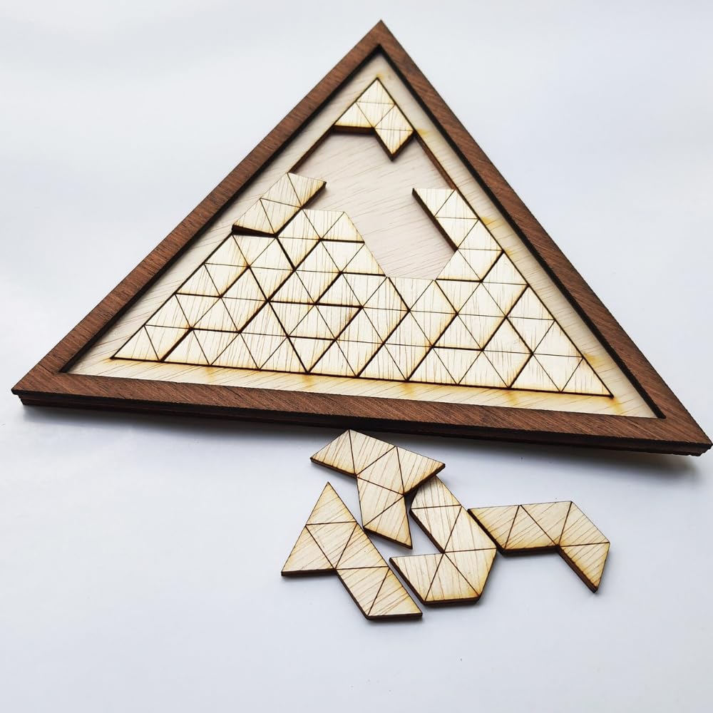 OnPlay Wooden Tetris Jigsaw Puzzle, Brain Teaser for 24 to 72 Months | Montessori Learning Toys Brain Teasers Logic Game Preschool Educational Wooden Toys for Boys Girls Age 3 4 5 6 7 Years Old