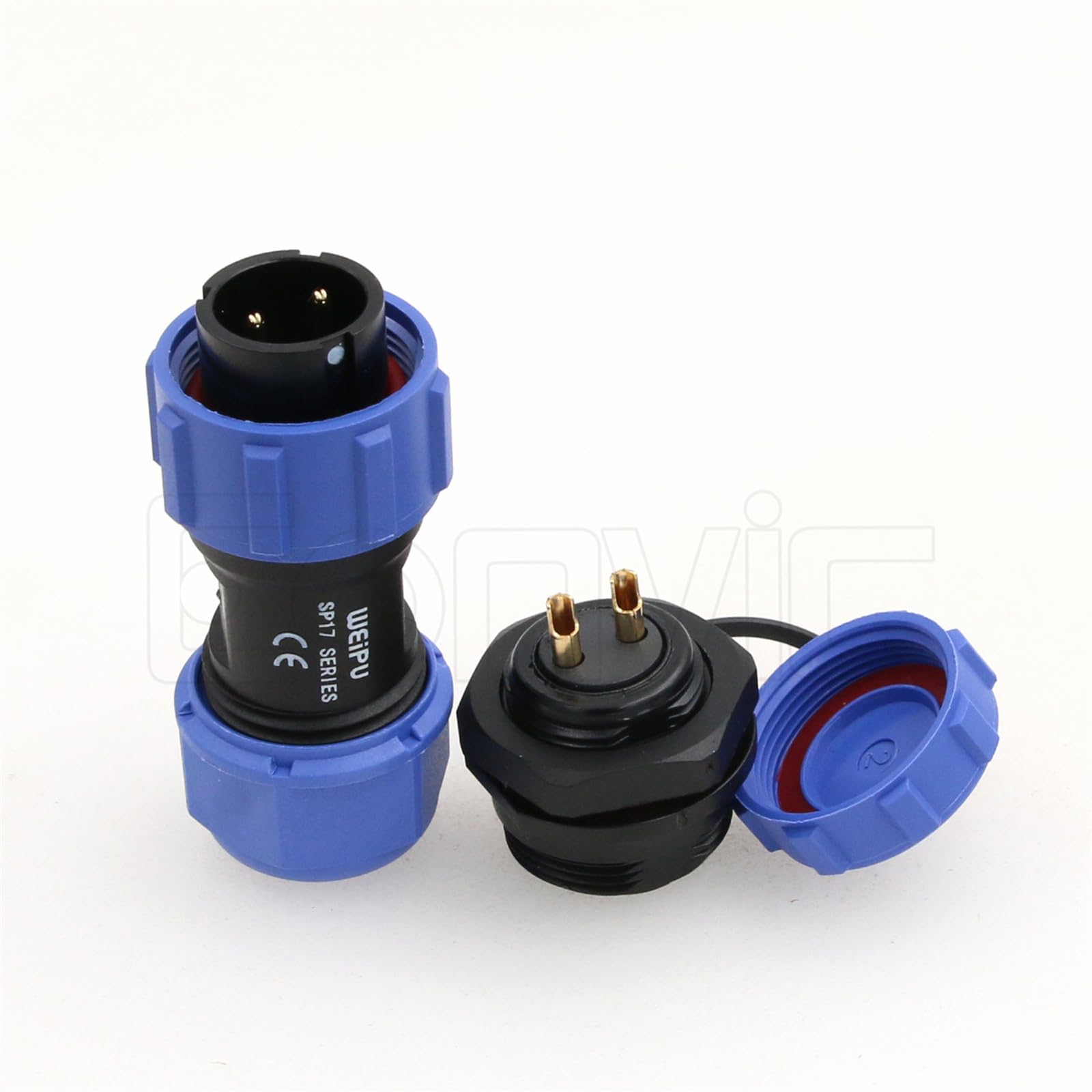 Eonvic Weipu SP17 2 Pin Connector Waterproof IP68 Male Plug Female Socket Circular 6-10mm Cable Industrial Solar Electrical Connector - Image 3