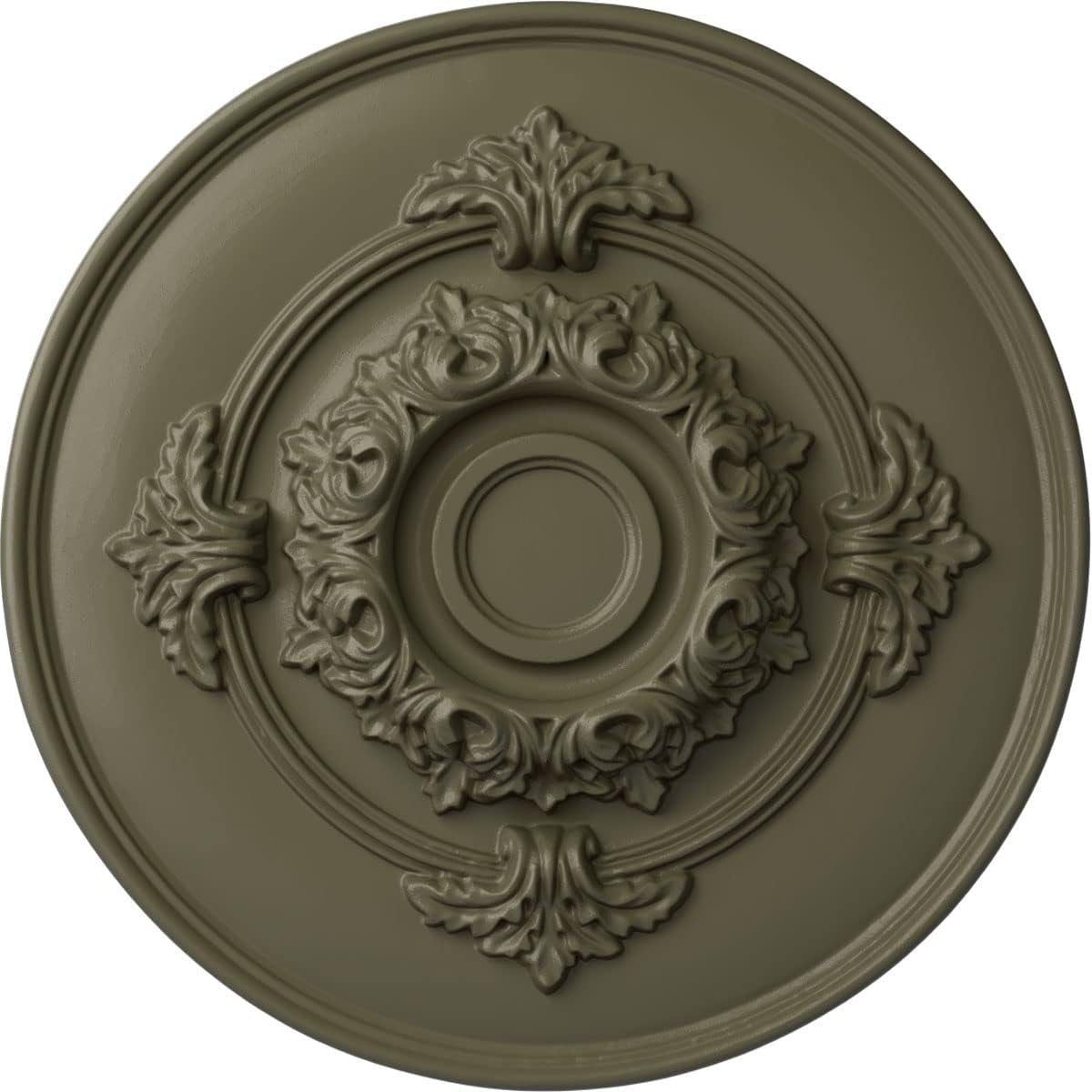 Ekena Millwork CM13MOSSF Ceiling Medallion, Spartan Stone