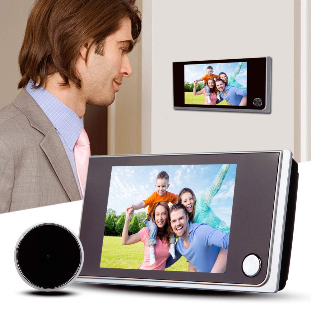 Door Viewer,Gaocheng 3.5 inch LCD Digital Door Peephole 120 Degree Actual Viewing Angle Cat Eyes Door Eye Doorbell