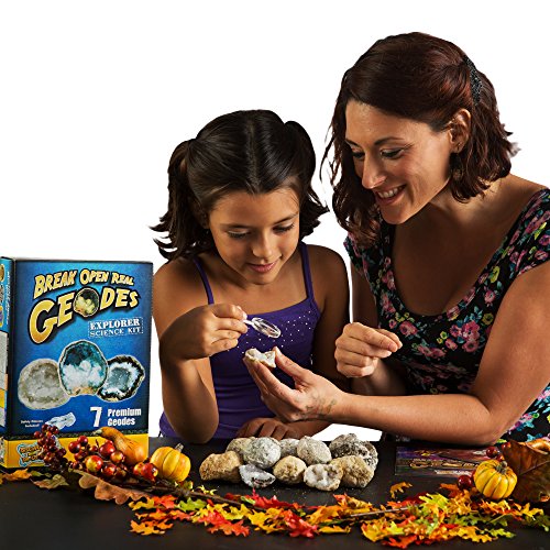 Discover with Dr. Cool Explorer Geode Kit - Break 7 Geodes from 2-3 Different Mines!