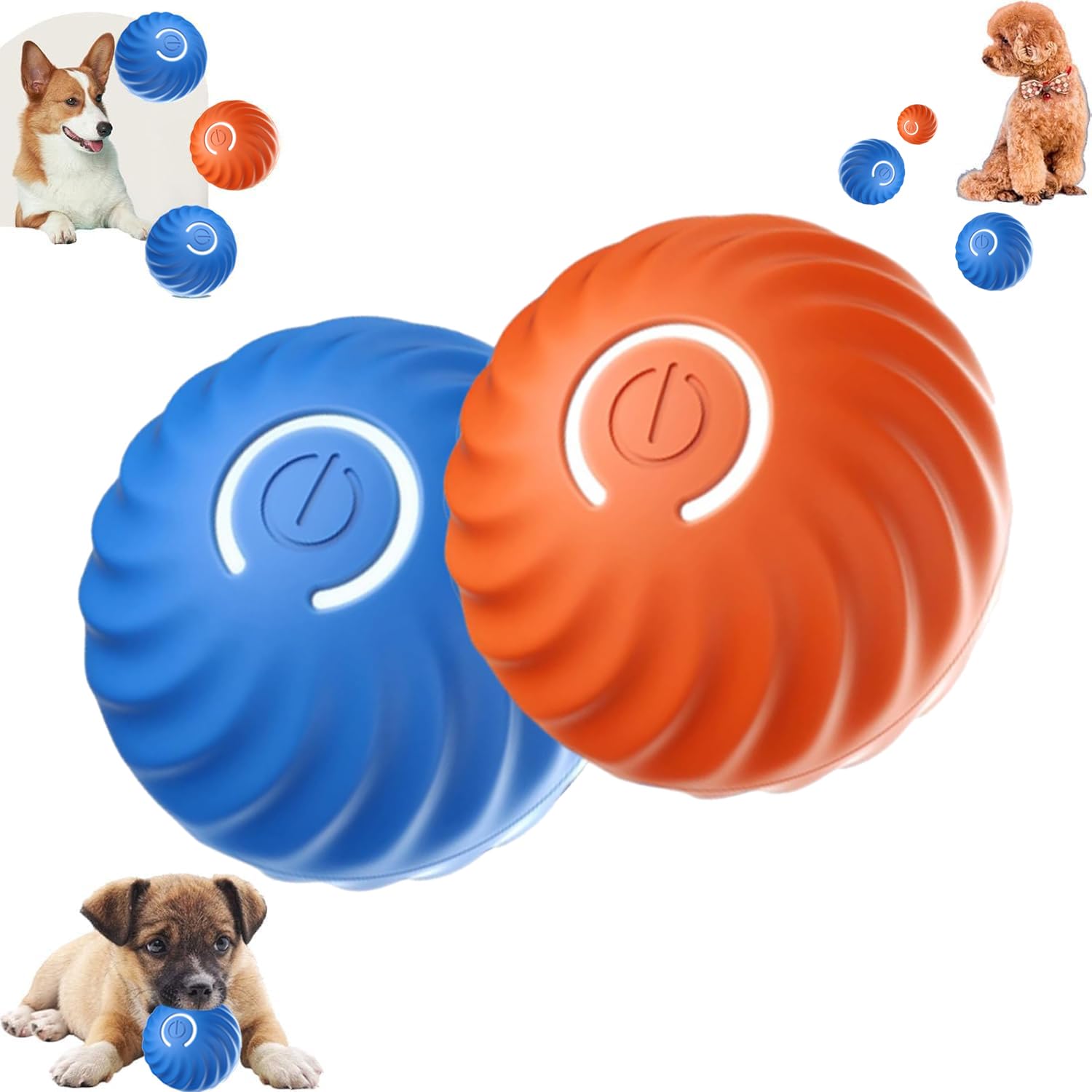 Smart Jumping Ball for Dogs 2025 Upgraded Smart Jumping Ball Dog Toy Pet Bounce Ball Automatic Moving Dog