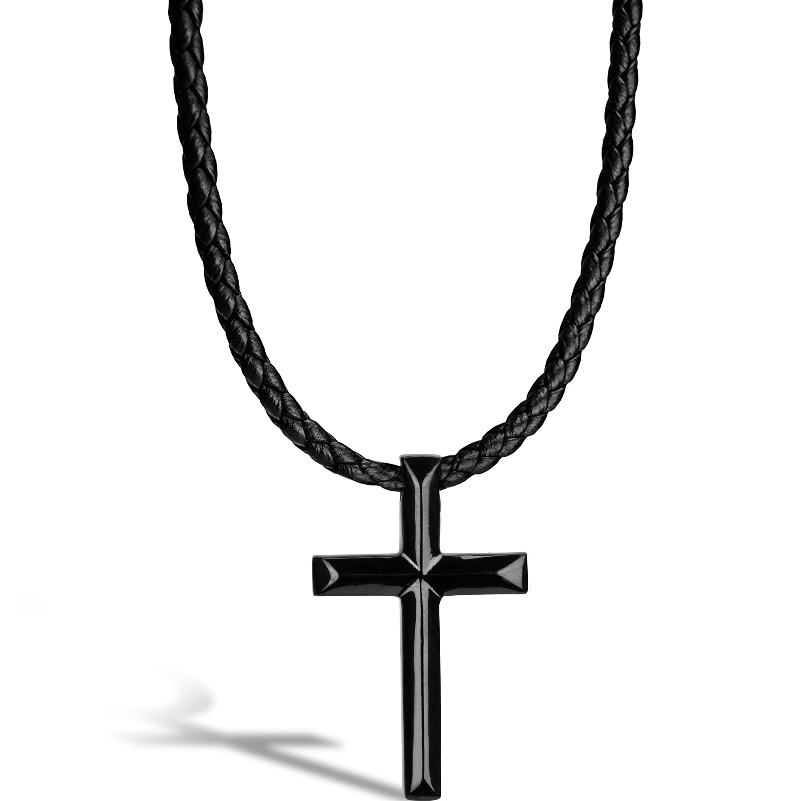 SERASAR Collana in Pelle Premium Uomo | Chiusura Magnetica in Acciaio Inox | Tre Colori | Scatola per Gioielli Inclusa
