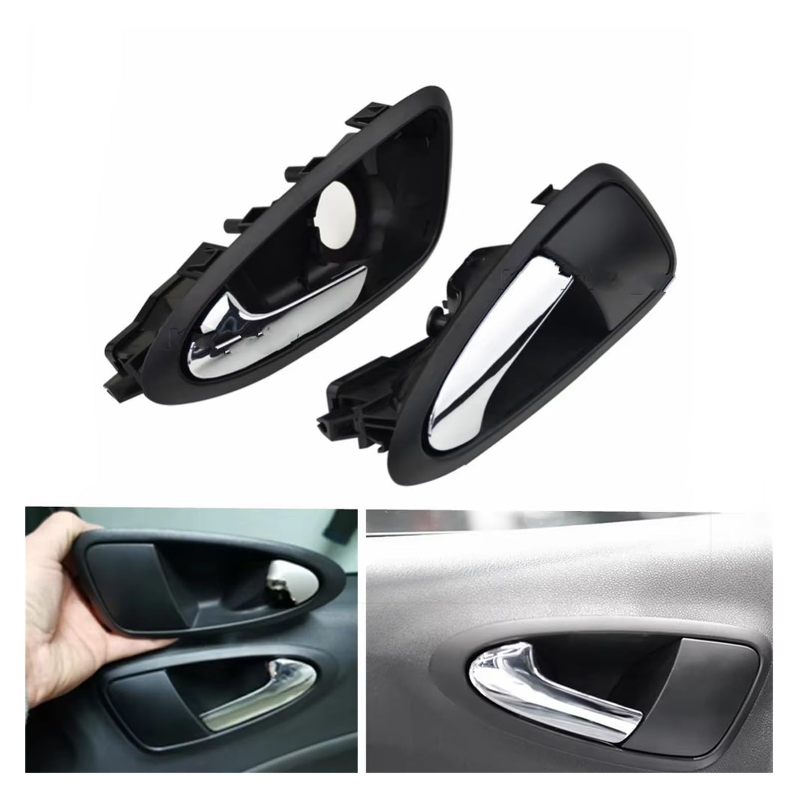 Coche Manija Puerta Interior Para Seat Para Ibiza 6J 2010-2022 Manija Interior Puerta Delantera Trasera Izquierda Derecha 6J1837113A 6J4839114A(1 Pair L)