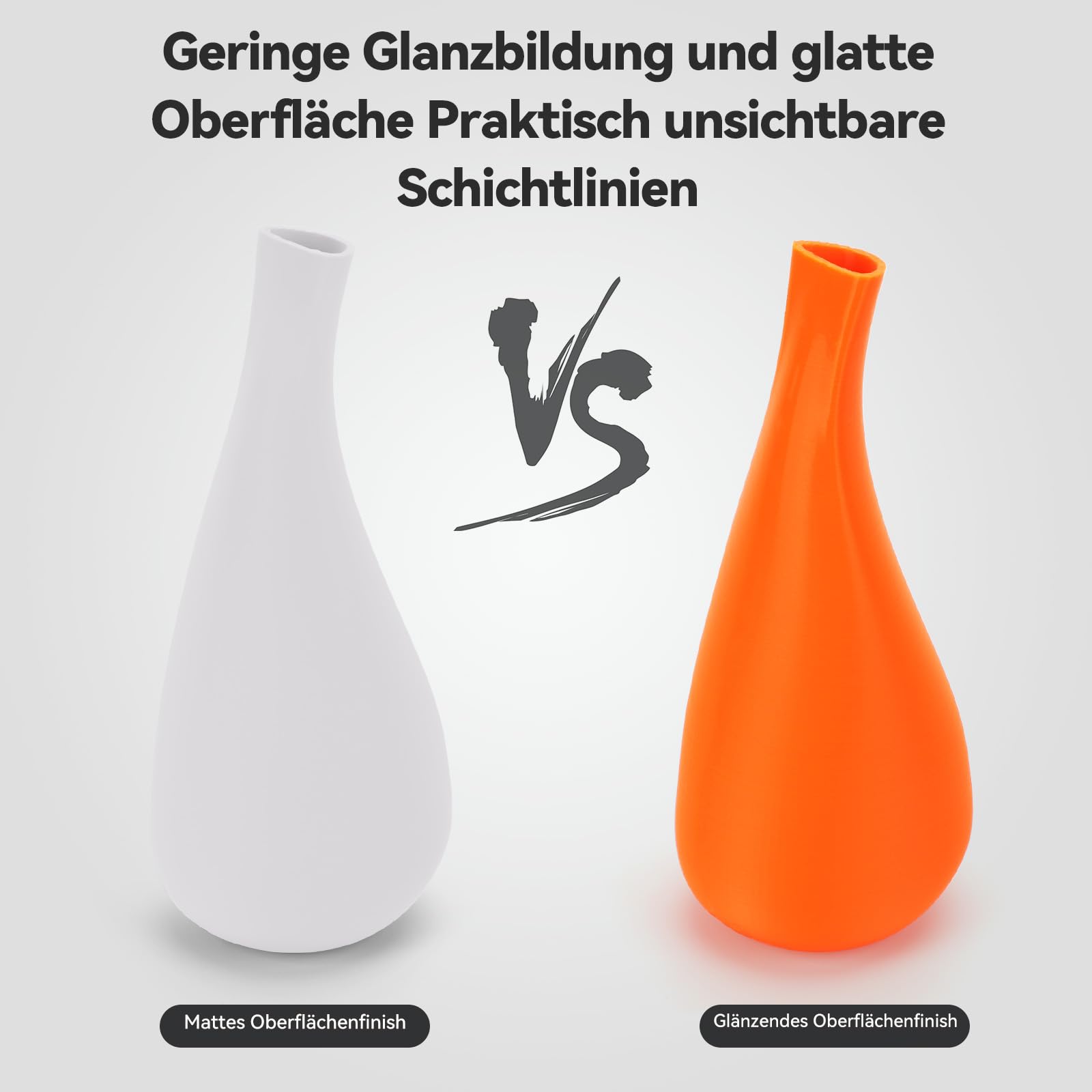 3DHoJor Matte PLA Filament Cremeweiß 1KG, Matte Oberfläche 3D Drucker Filament, Mattierte Textur, Maßgenauigkeit +/- 0.02mm, für die meisten FDM 3D Drucker