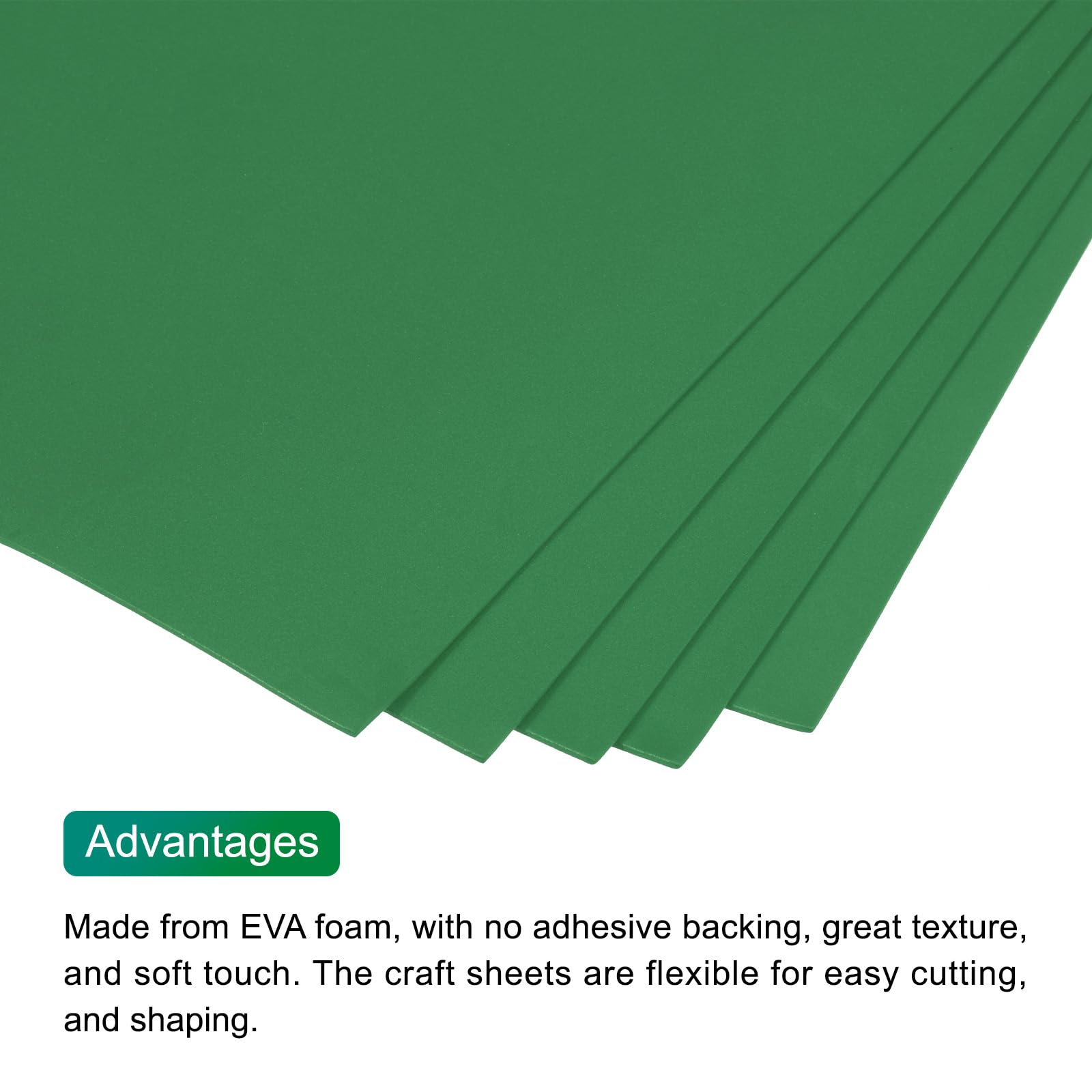 QUARKZMAN Lot de 5 Feuilles Feuilles en Mousse EVA Vert Herbe 90 cm x 50 cm