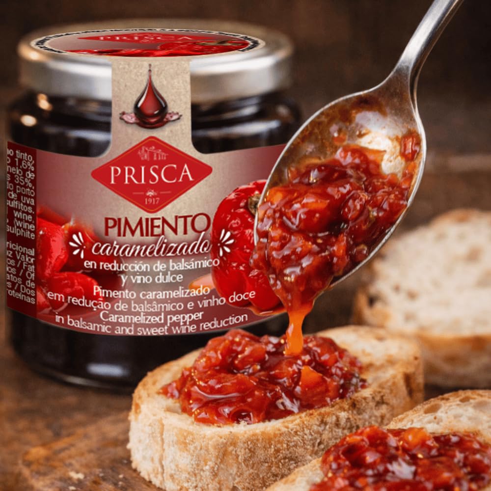Set de 3 Condimientos Cebolla, Pimientos y Figo caramelizado en reducción de balsámico e vino dulce 250g