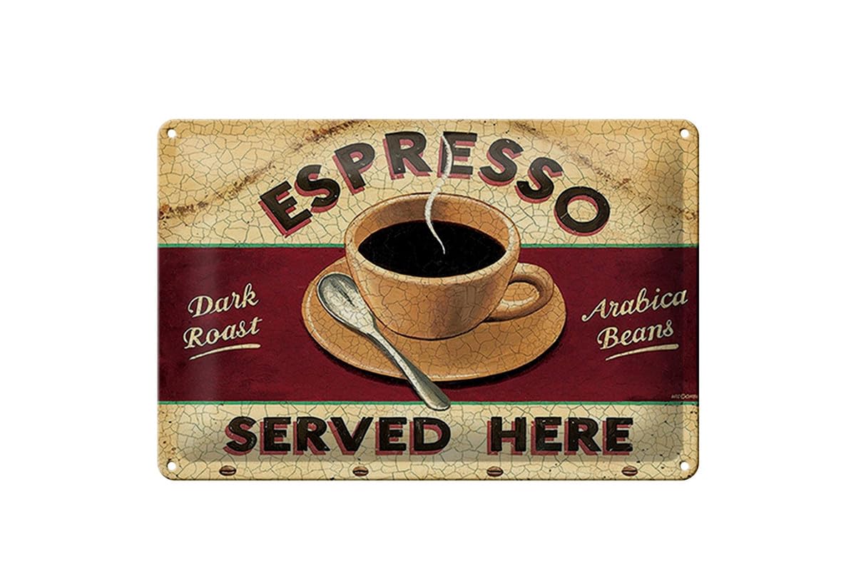 Plaque Publicitaire Métal Bombée En Relief - Café Mohren Kaffee Almohr - 30x20 Cm