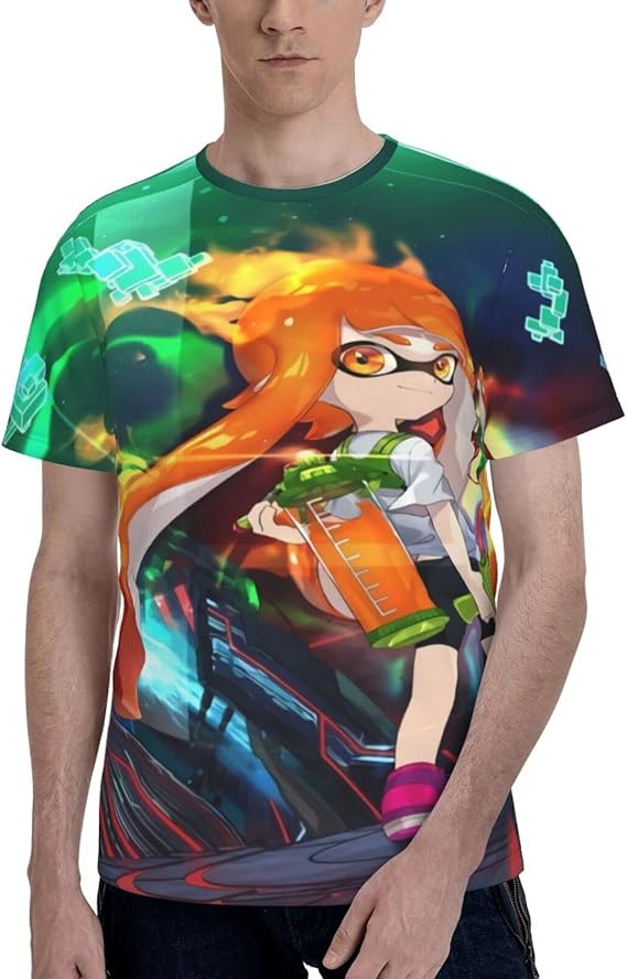 Amazon Co Jp Justinlsullivan スプラトゥーン Tシャツ ティーシャツ メンズ 夏服 半袖 メンズ定番tシャツ 丸襟 緩い 運動するおしゃれ ティーシャツ ファッション