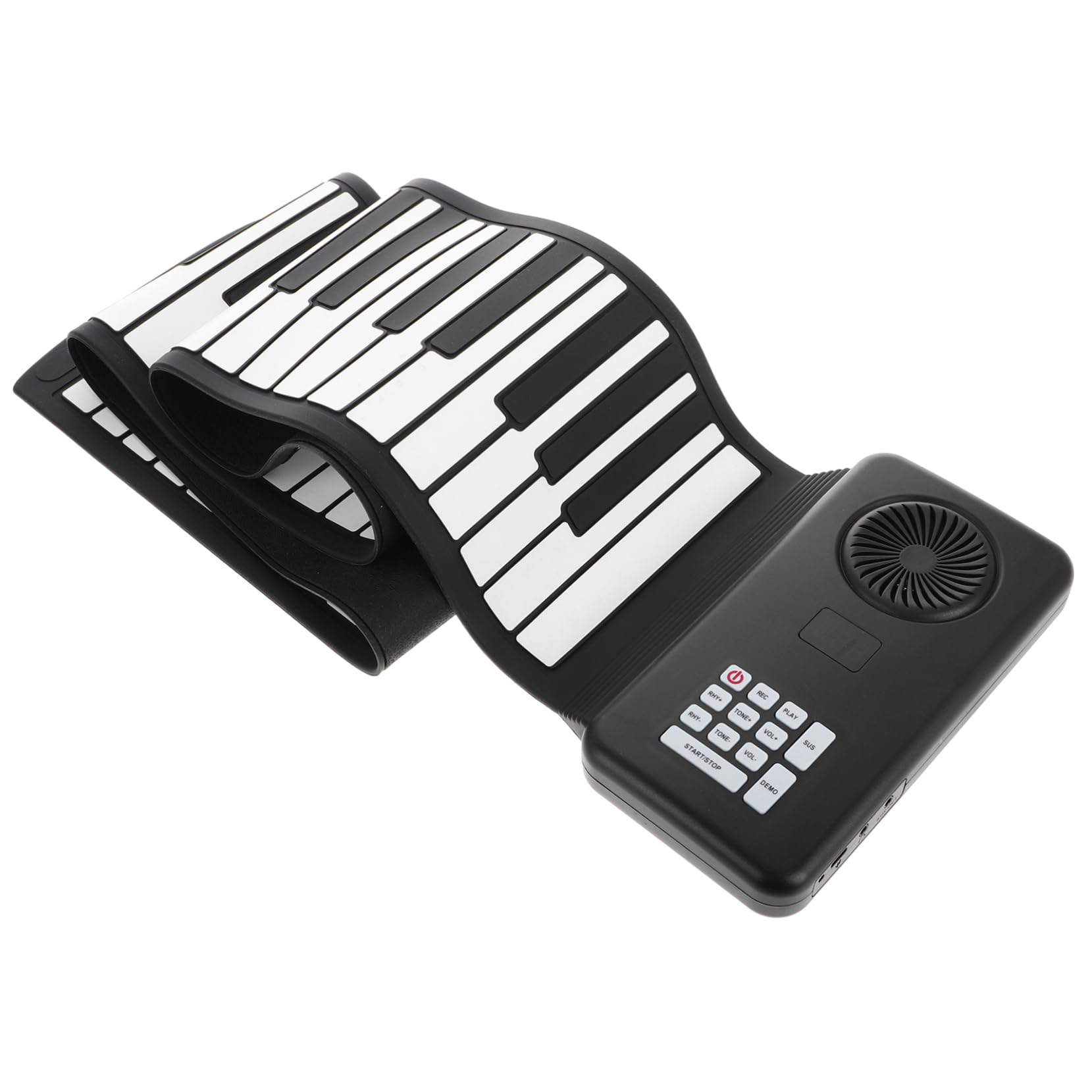 Pianoforte in Silicone con Altoparlante Integrato Portatile Pieghevole 88 Tasti e Alimentazione Usb, Tastiera Elettronica Roll Up per Principianti in Viaggio