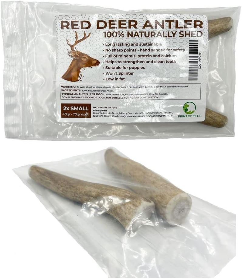 Two Antler Chews for Puppies SMALL, Sustainable, Naturally Shed, Deer Antlers, Puppy Toys, Small Dog Toys - Image 3