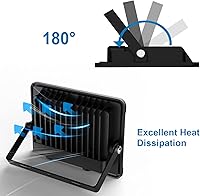 Vista 4 de 1 Pack 100W LED Flood Light Outdoor, 10000LM Super Bright Security Light IP66 Waterproof Flood Lights Outdoor, 6000K Daylight White Floodlights for