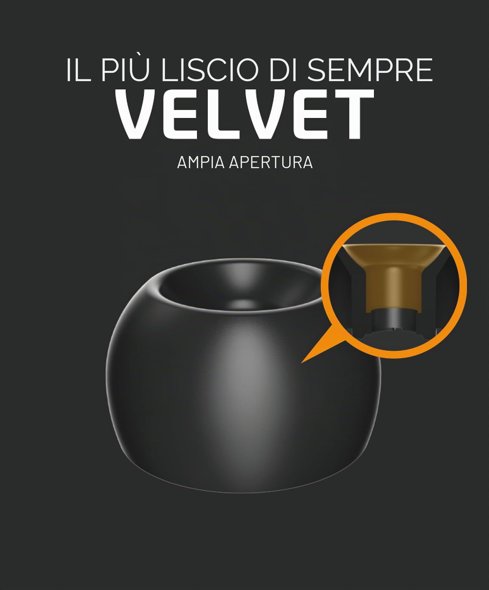 Divinus - Cuscinetti in silicone a foro largo in velluto per ugello da 4-6 mm, punte sostituibili IEM per auricolari con qualità del suono e comfort migliorati (dimensioni standard (5 paia)