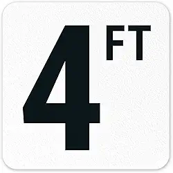 Marcador de profundidade de piscina adesivo de vinil de 1,5 m x 15 cm, marcador de piscina antiderrapante, feito nos EUA por Sigo Signs