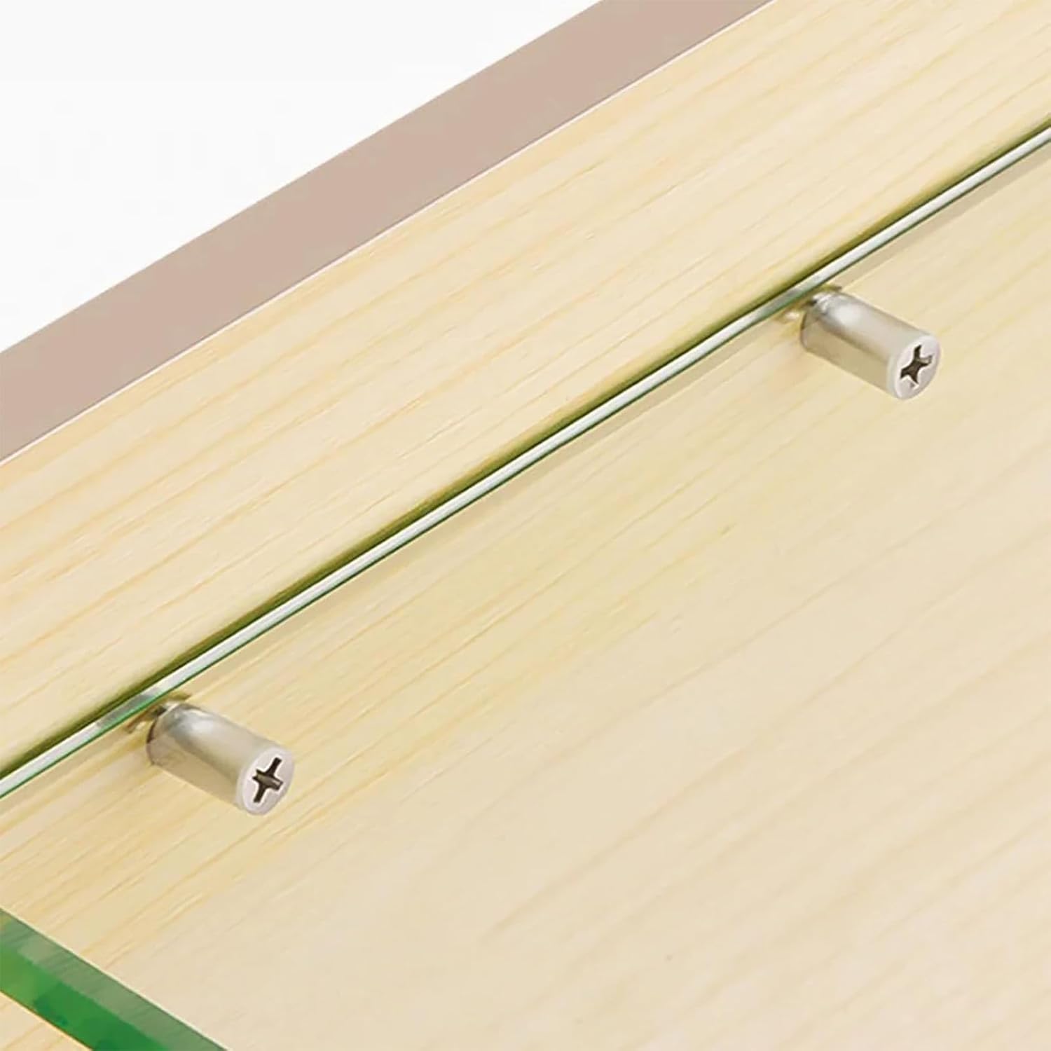 Wardrobe Shelf Support, Self-Tapping Screw Mounting for Glass Shelves, Cabinet Glass Support Brackets for Storage and Display