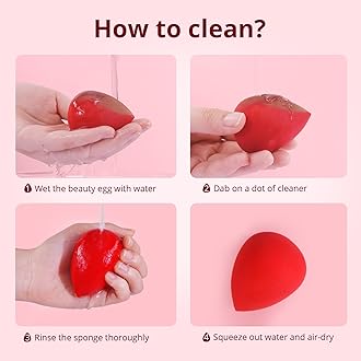 BEAKEY Makeup Sponges 5 Pcs, Non-Latex, Blender Beauty Soft Foundation Sponge, High Density Makeup Sponge for Foundation, Liquid, Creams and Powders (Multi-Color)