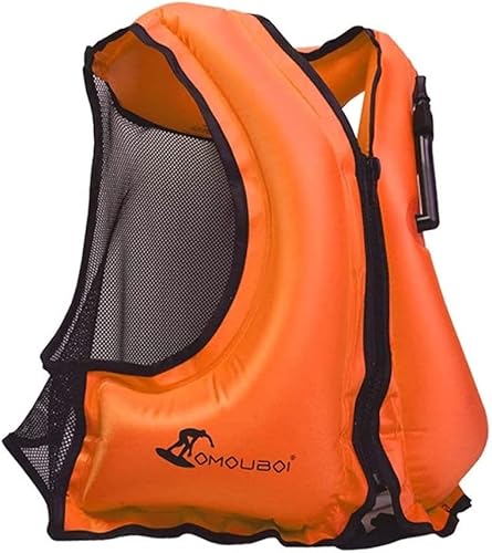 OMOUBOI Chaleco inflable de esnórquel, chaleco de natación para adultos, chalecos de esnórquel, chaqueta inflable de flotabilidad, chaquetas de