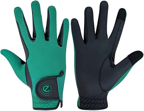 EQUEST GripPro X-LITE Guantes de equitación - Ligeros, transpirables, Material antideslizante - Parte trasera de malla cómoda - Guantes para