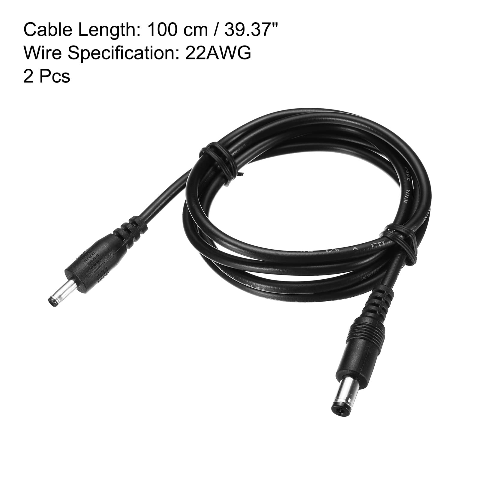 DC 5.5x2.1mm Mâle vers 3.5x1.35mm Mâle Rallonge Câble