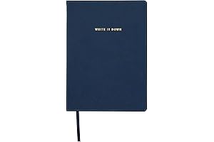 C.R. Gibson Navy Blue Leather Journal Notebook
